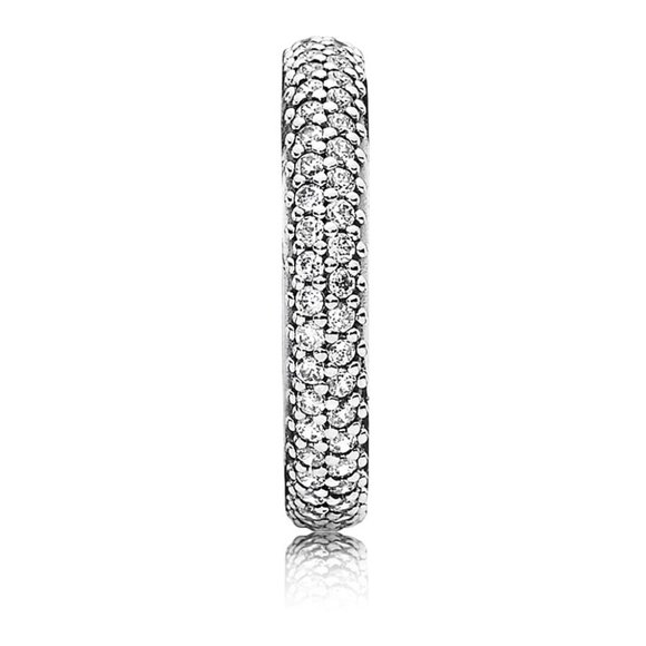 Pandora sterling silver cubic zirconia ring size 6 - Picture 1 of 3